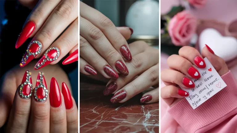 Red Valentine’s Day Nails